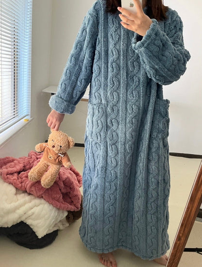 💟En varm gave🎀Vinterklær i korallrosa fløyel