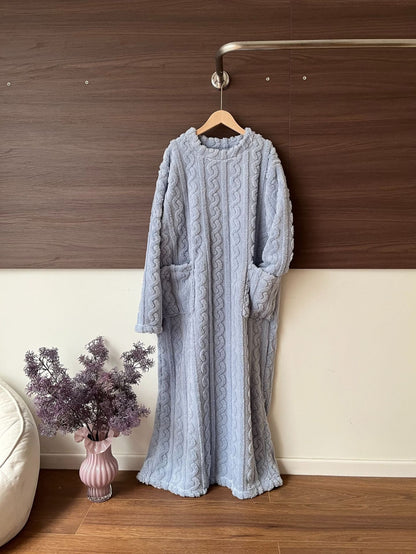 💟En varm gave🎀Vinterklær i korallrosa fløyel