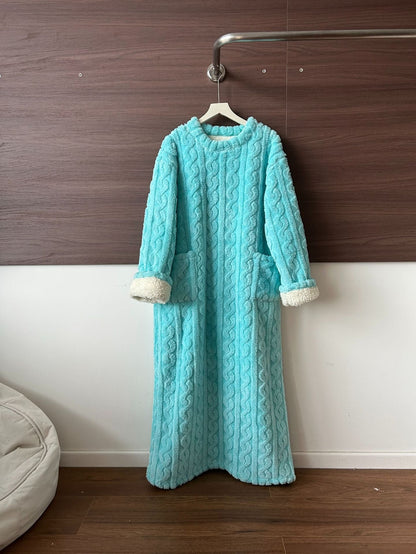 💟En varm gave🎀Vinterklær i korallrosa fløyel