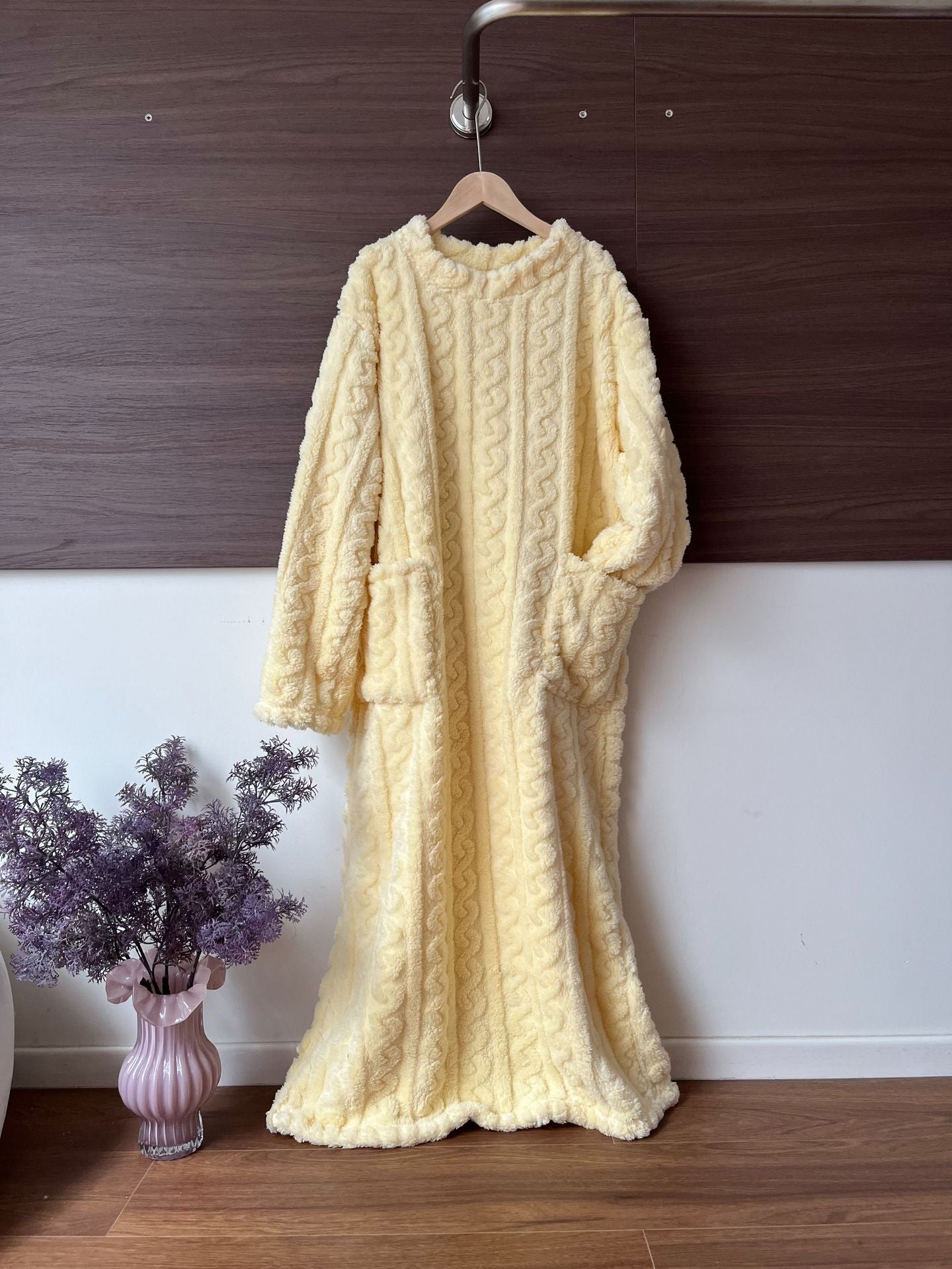 💟En varm gave🎀Vinterklær i korallrosa fløyel