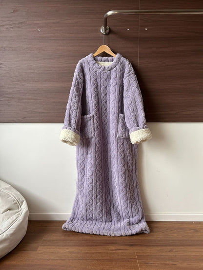 💟En varm gave🎀Vinterklær i korallrosa fløyel