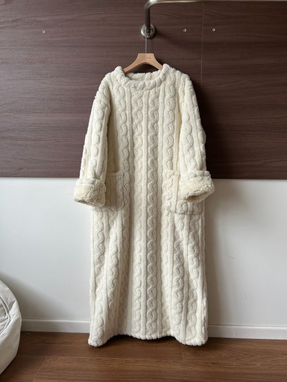 💟En varm gave🎀Vinterklær i korallrosa fløyel