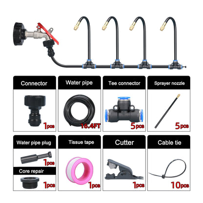 🔥Superdeal! 40 % rabatt! – 360° buet automatisk vanningssystem – Effektiv vanning for hele hagen