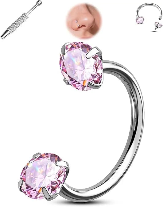 🔥Hufeisen-Gem-Nasenring – Innengewinde & Bequem
