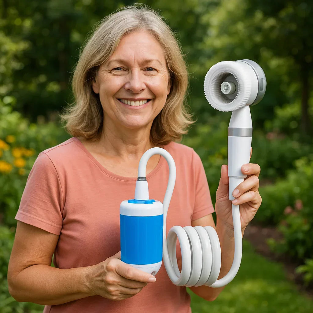 Bærbar vannpumpe: Sett med slange og dyser