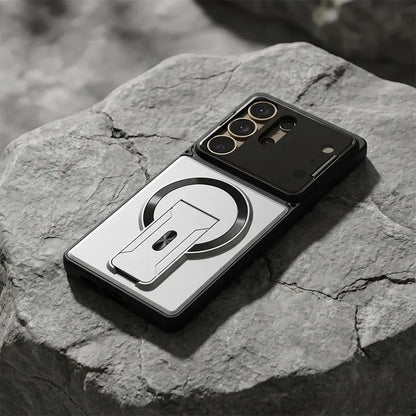 Magnetisches Kickstand-Case für die S-Serie – Stoßfestes schlankes Case mit Kameraschutz und verstecktem Ständer