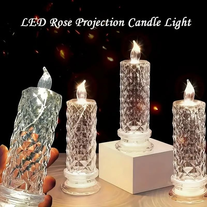 🔥Sista dagen 49% RABATT🎁Set med 4 LED-kristallljus