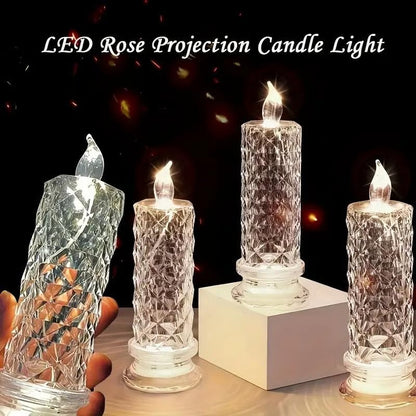🔥Sista dagen 49% RABATT🎁Set med 4 LED-kristallljus
