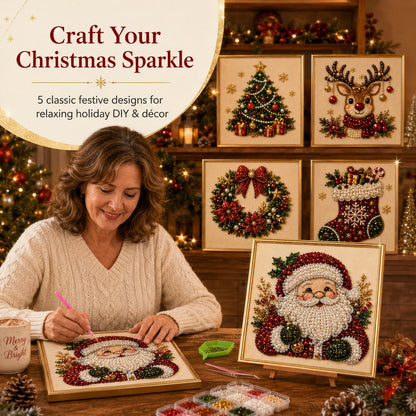 🧘Entspannend und für Anfänger geeignet – 🎨💎DIY-Diamond-Painting-Set mit weihnachtlichen Steinchen