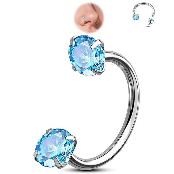 🔥Hufeisen-Gem-Nasenring – Innengewinde & Bequem