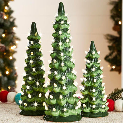 🎁🎄Handbemalte Tischweihnachtsbäume im Retro-Stil (⏰Begrenzte Stückzahl verfügbar)