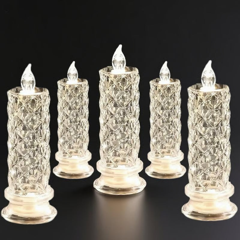 🔥Sista dagen 49% RABATT🎁Set med 4 LED-kristallljus