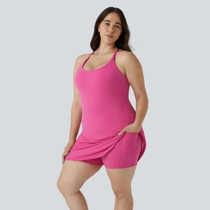 🔥Den ultimate ryggløse sportskjolen - designet for trening og enkle toalettbesøk