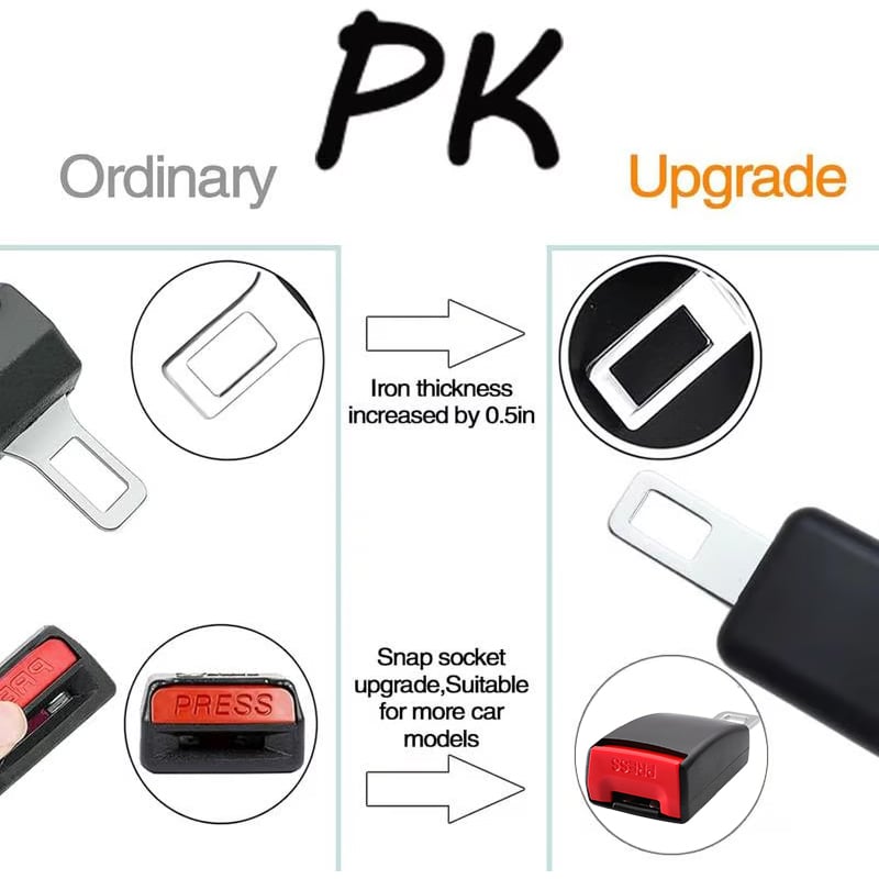 Rød bilbeltespenne forlengelse setebelteklips