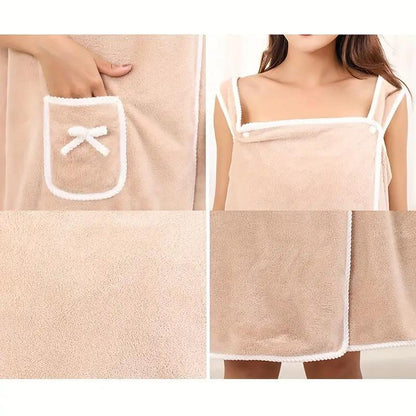 Badekåpe i korallfleece for kvinner