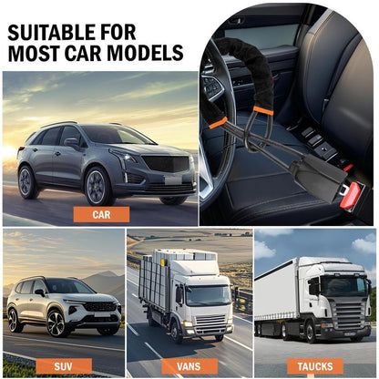 Universell rattlås med sikkerhetsbelteklips (inkluderer 2 nøkler)