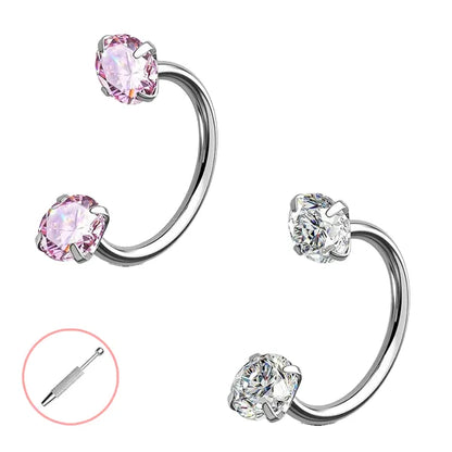 🔥Hufeisen-Gem-Nasenring – Innengewinde & Bequem