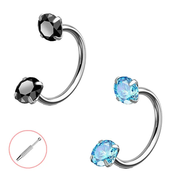 🔥Hufeisen-Gem-Nasenring – Innengewinde & Bequem