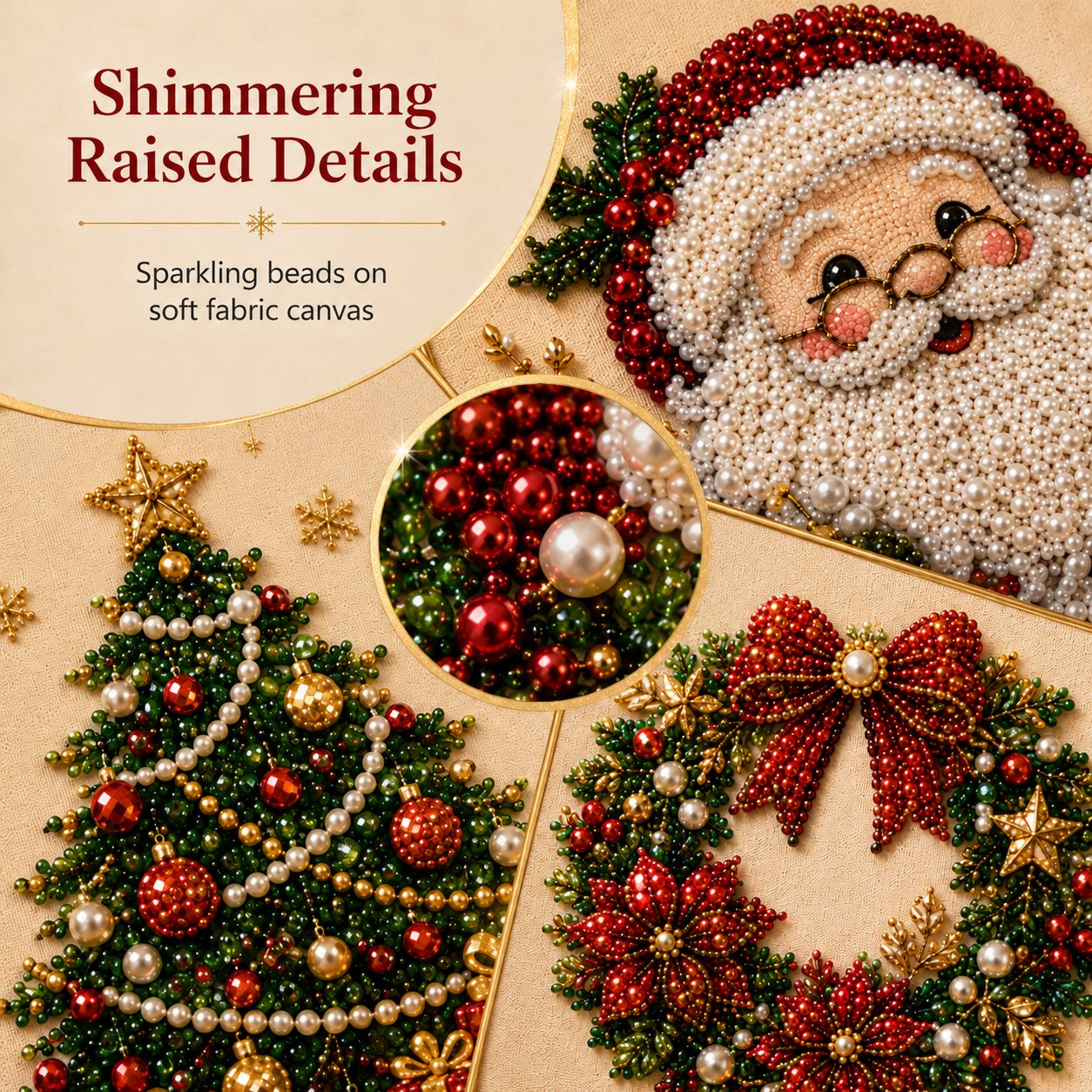🧘Entspannend und anfängerfreundlich – 🎨💎DIY-Diamantmalerei-Set mit Weihnachtsperlen