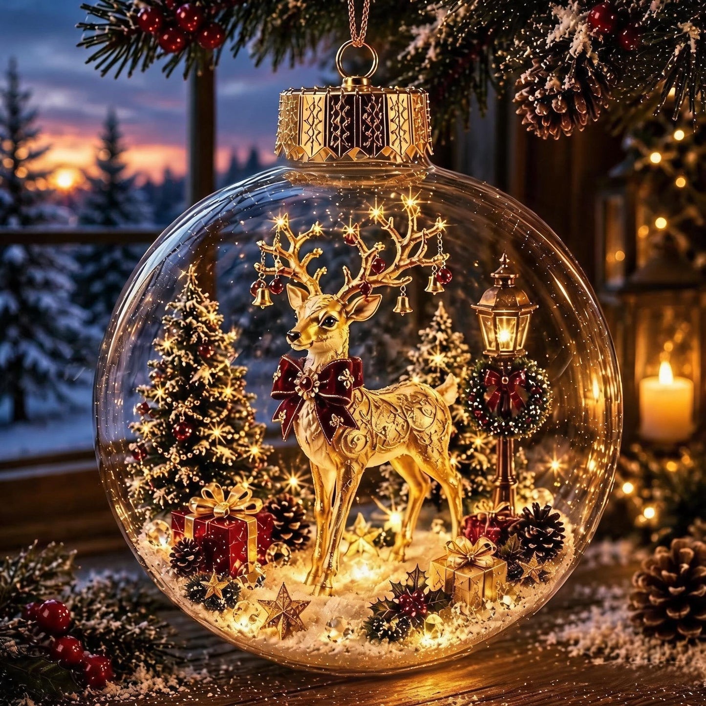 🎄Leuchtende Weihnachts-Diorama-Ornamente – Eine kleine Winterwelt in Ihrer Handfläche👼