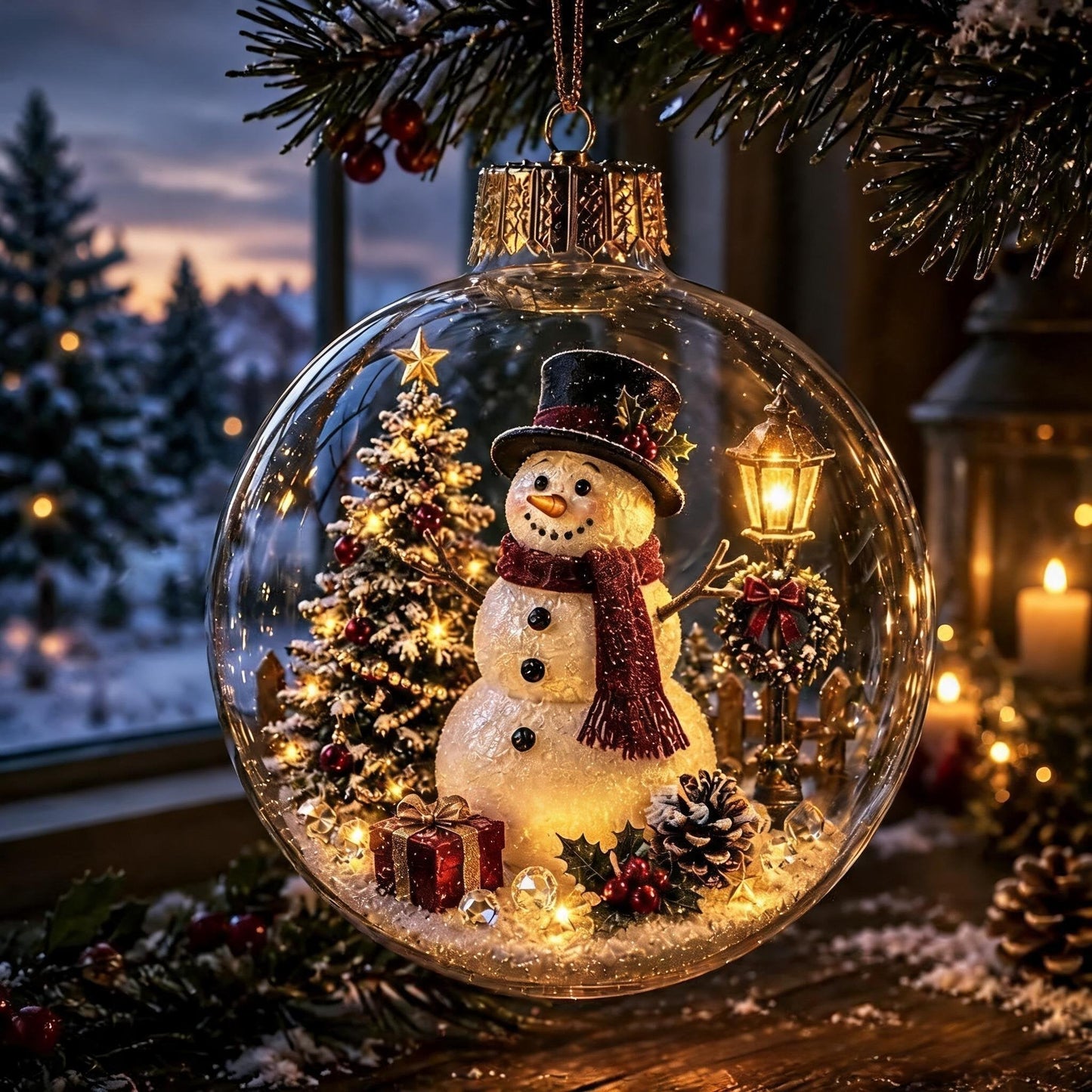 🎄Leuchtende Weihnachts-Diorama-Ornamente – Eine kleine Winterwelt in Ihrer Handfläche👼