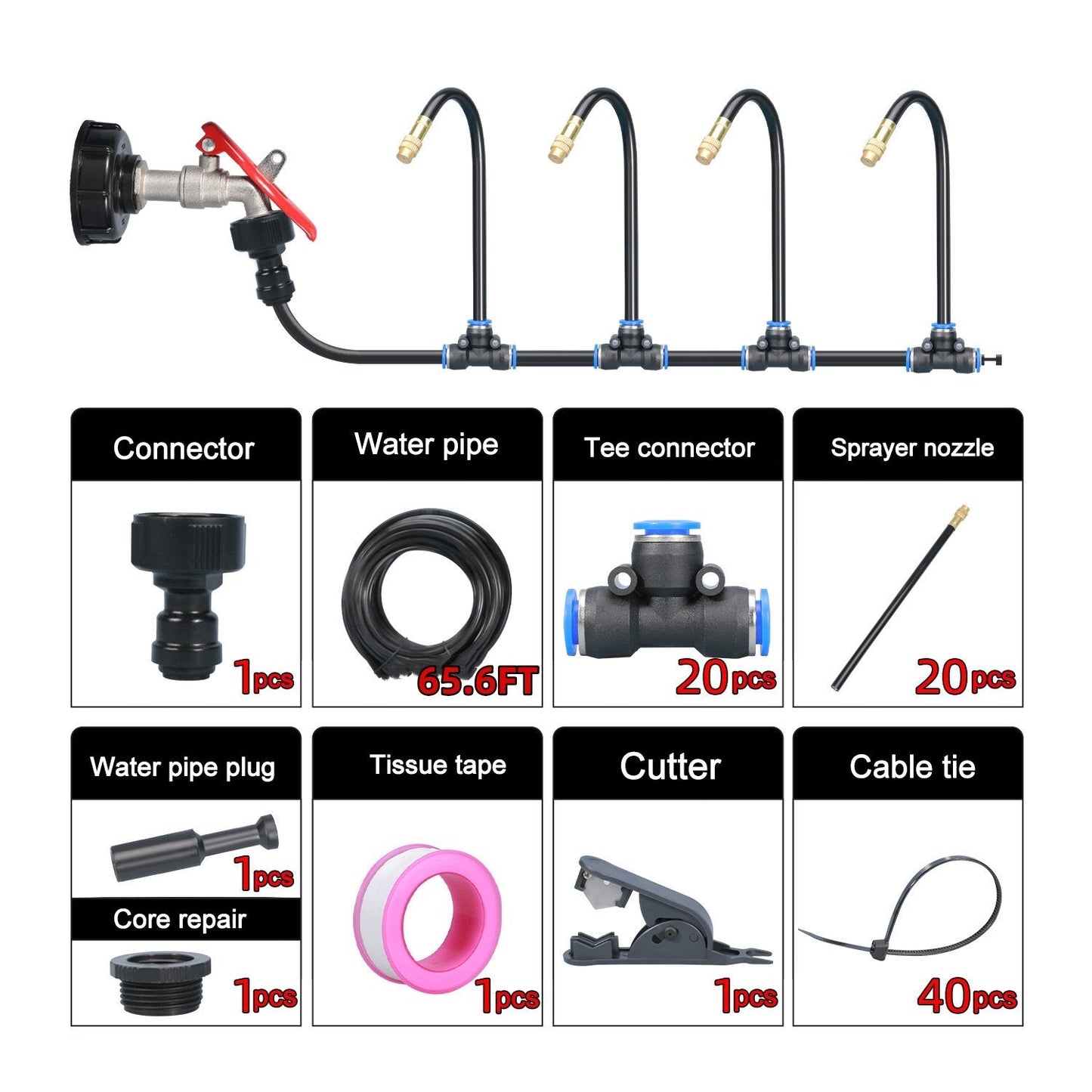 🔥Superdeal! 40 % rabatt! – 360° buet automatisk vanningssystem – Effektiv vanning for hele hagen