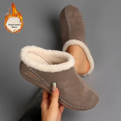 Bequeme Damen-Slipper mit Wollfutter