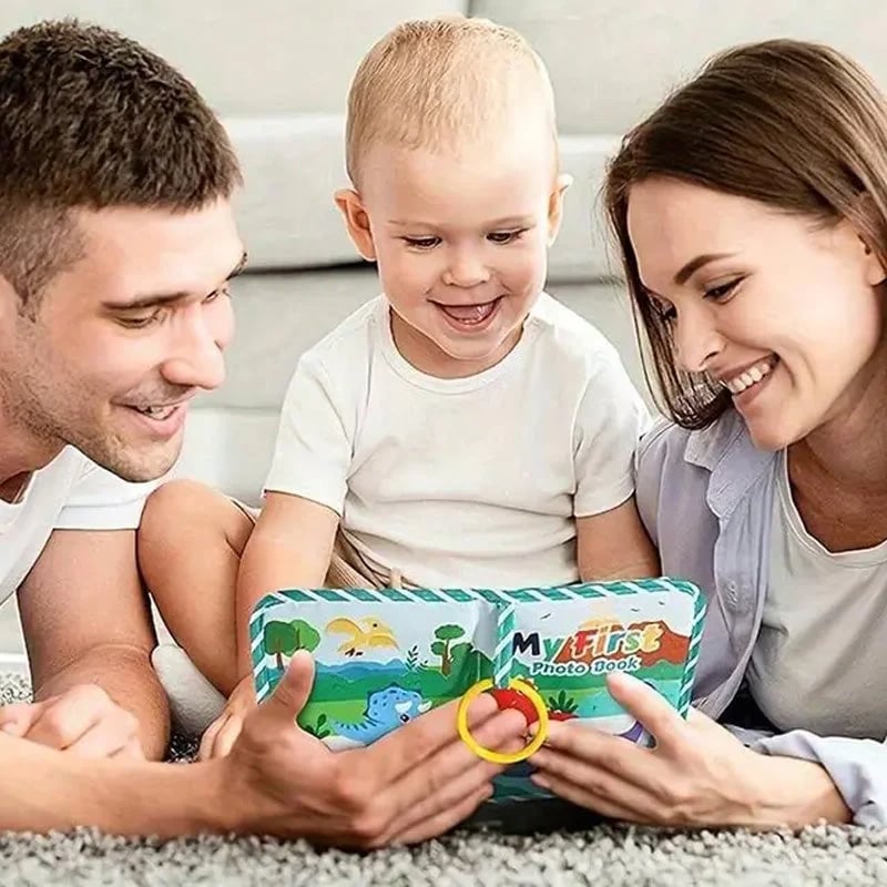 Min første babyfotobok med trygt speil