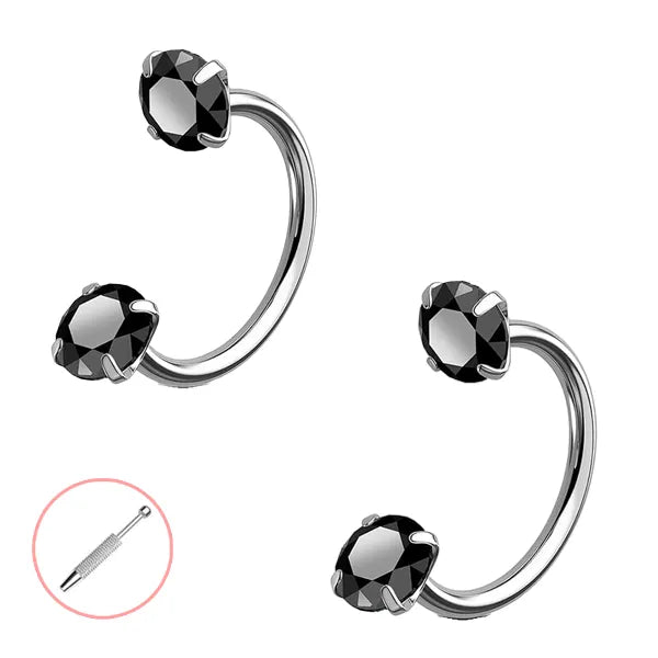 🔥Hufeisen-Gem-Nasenring – Innengewinde & Bequem