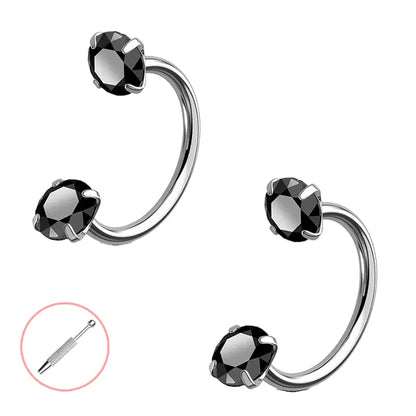 🔥Hufeisen-Gem-Nasenring – Innengewinde & Bequem