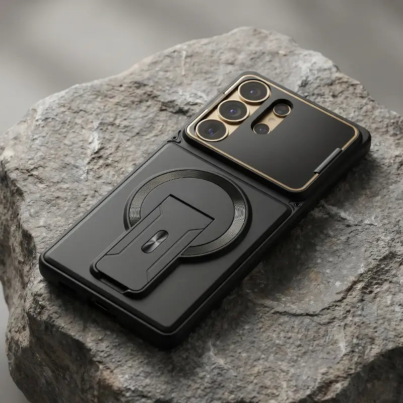 Magnetisches Kickstand-Case für die S-Serie – Stoßfestes schlankes Case mit Kameraschutz und verstecktem Ständer
