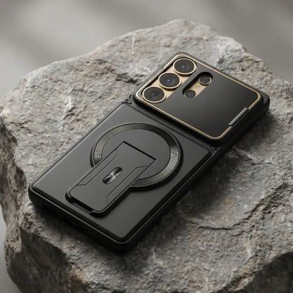 Magnetisches Kickstand-Case für die S-Serie – Stoßfestes schlankes Case mit Kameraschutz und verstecktem Ständer