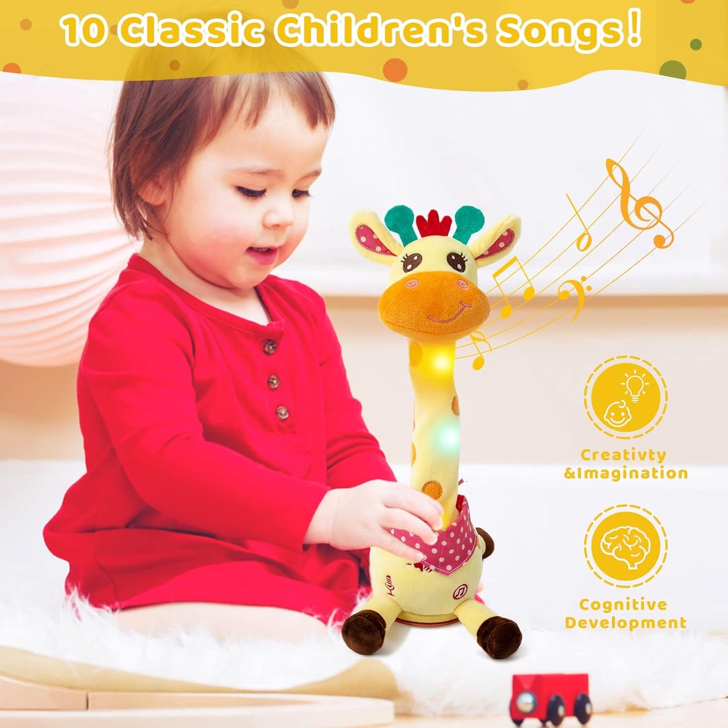 🎉 Den bestselgende musikalske sjiraffleken – synger, danser og gjentar det du sier! 🦒🎵🗣️