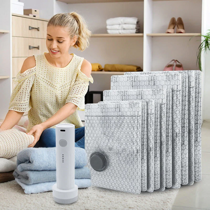 🏆⚡ 50K+ SOLD! Cordless Travel Vacuum Storage Compression Bag