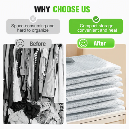 🏆⚡ 50K+ SOLD! Cordless Travel Vacuum Storage Compression Bag