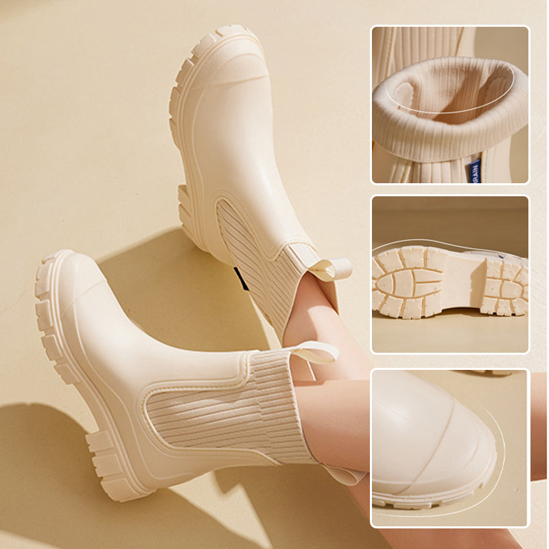 Wasserdichte, rutschfeste Stiefel mit dicker Sohle und mittlerer Länge🎁Frühweihnachtsangebot – 49 % Rabatt🎅