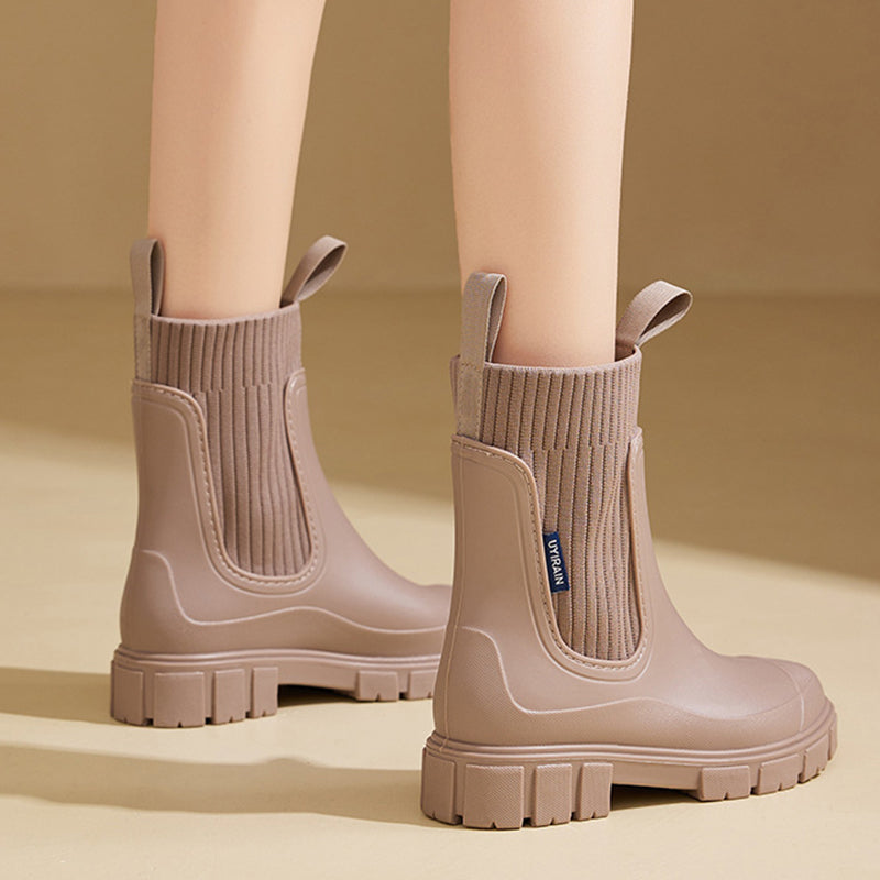 Wasserdichte, rutschfeste Stiefel mit dicker Sohle und mittlerer Länge🎁Frühweihnachtsangebot – 49 % Rabatt🎅