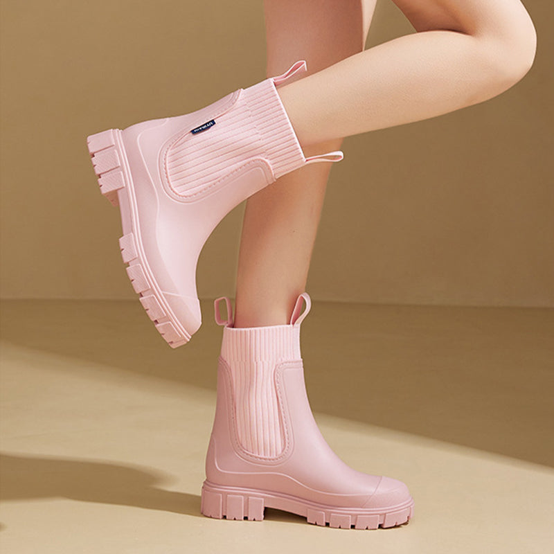 Wasserdichte, rutschfeste Stiefel mit dicker Sohle und mittlerer Länge🎁Frühweihnachtsangebot – 49 % Rabatt🎅