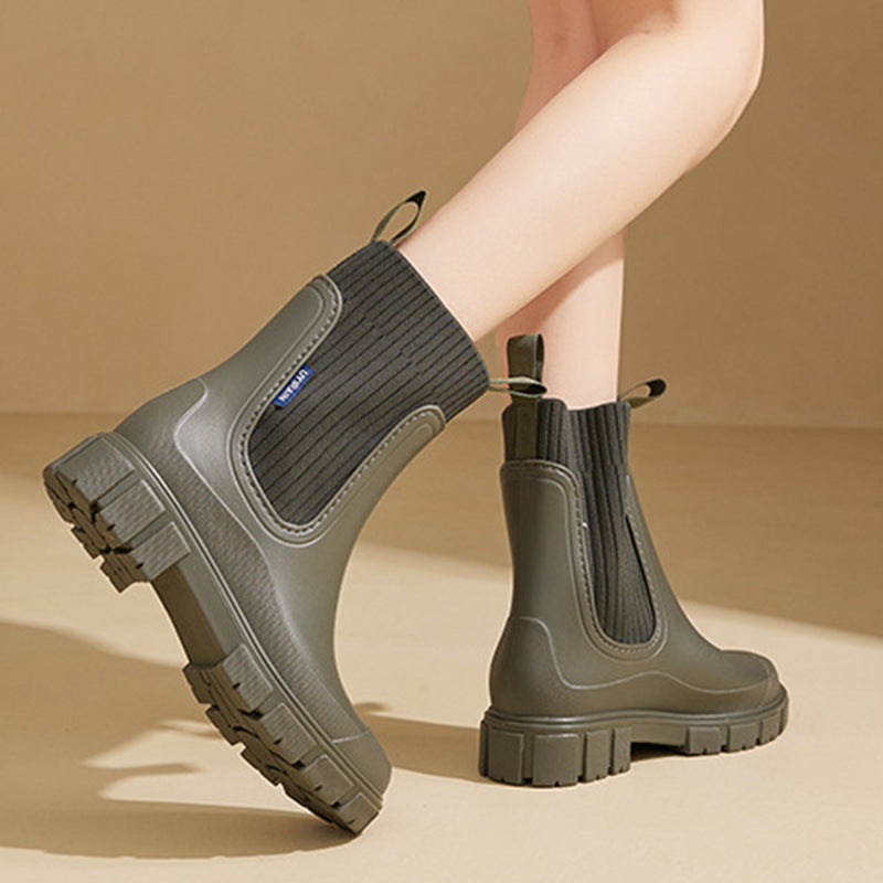 Wasserdichte, rutschfeste Stiefel mit dicker Sohle und mittlerer Länge🎁Frühweihnachtsangebot – 49 % Rabatt🎅