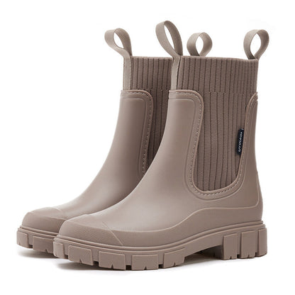 Wasserdichte, rutschfeste Stiefel mit dicker Sohle und mittlerer Länge🎁Frühweihnachtsangebot – 49 % Rabatt🎅