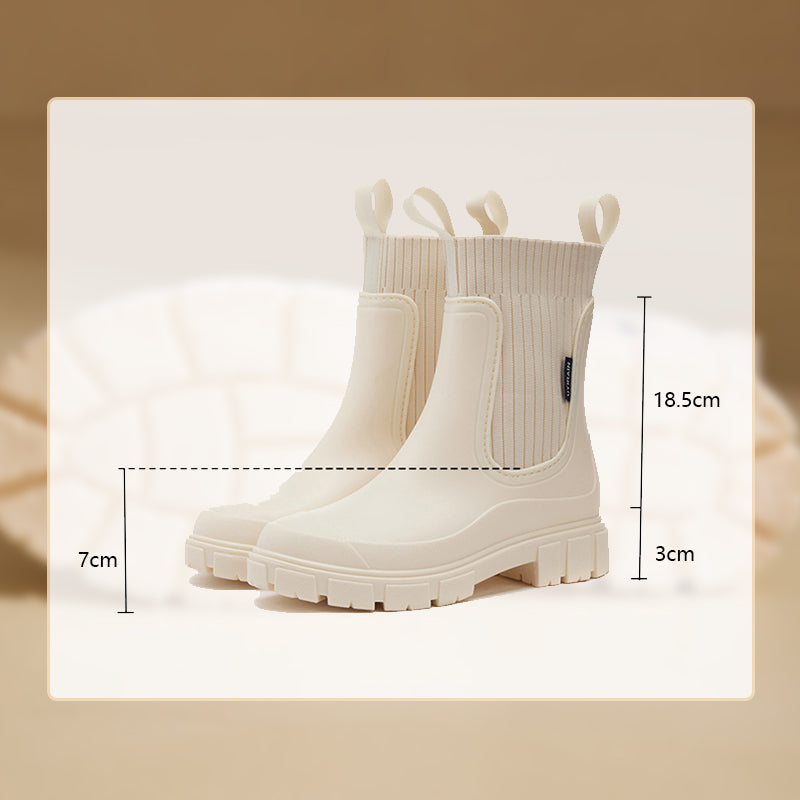Wasserdichte, rutschfeste Stiefel mit dicker Sohle und mittlerer Länge🎁Frühweihnachtsangebot – 49 % Rabatt🎅