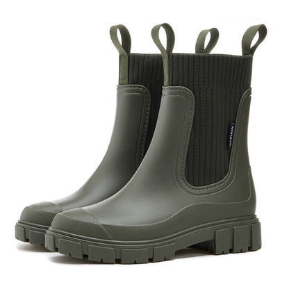 Wasserdichte, rutschfeste Stiefel mit dicker Sohle und mittlerer Länge🎁Frühweihnachtsangebot – 49 % Rabatt🎅