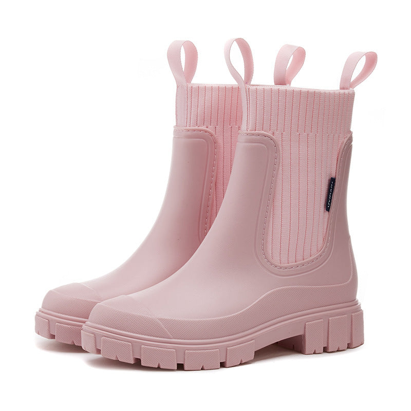 Wasserdichte, rutschfeste Stiefel mit dicker Sohle und mittlerer Länge🎁Frühweihnachtsangebot – 49 % Rabatt🎅