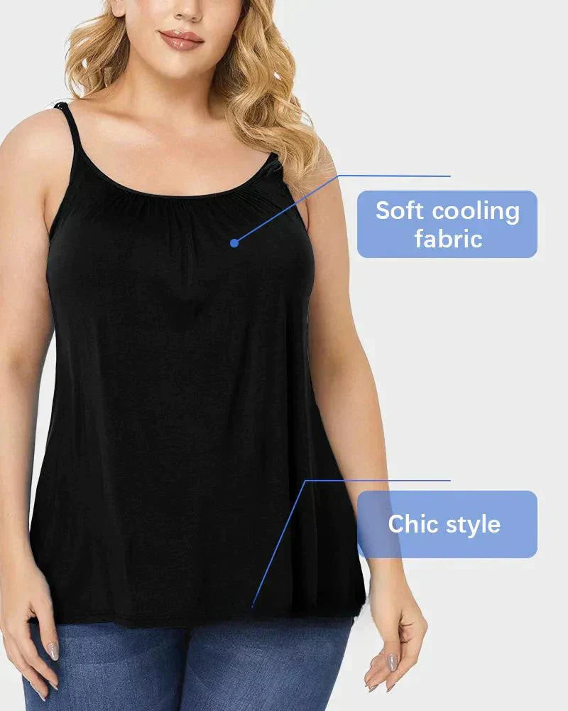 Løs passform tanktopp med innebygd BH