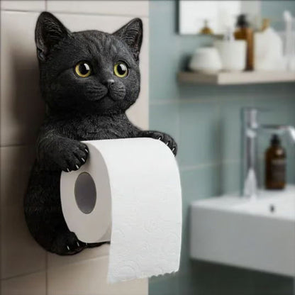 🧻Veggmontert toalettpapirholder for katter🐾
