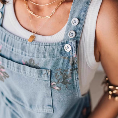 ✨Damekjole i avslappet denim med trykk