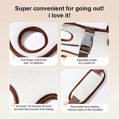 Bærbar, pustende kjæledyrbærer og ryggsekk