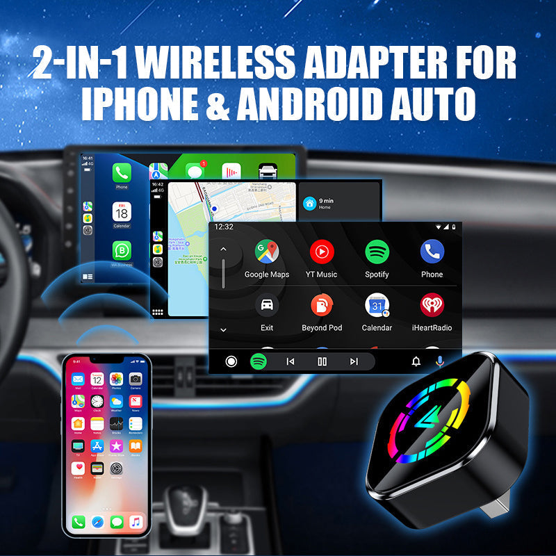 2-in-1-Funkadapter für iPhone und Android Auto🎵