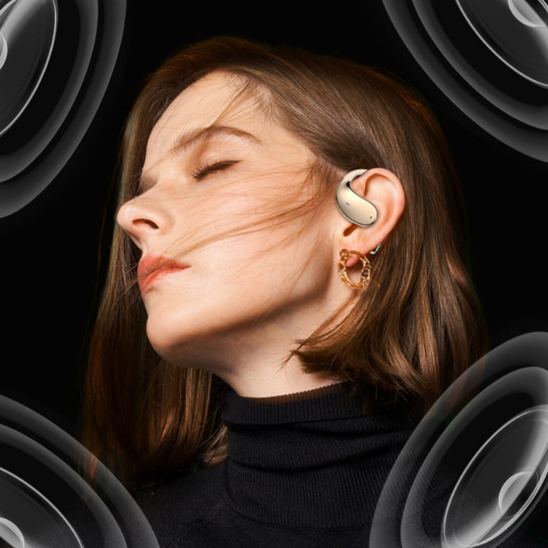 🎧✨ Trådløse åpne øretelefoner med LED-skjerm