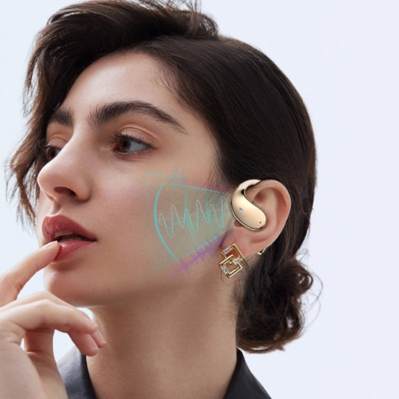 🎧✨ Trådløse åpne øretelefoner med LED-skjerm